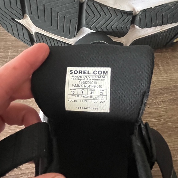 Sorel Dynamic Black and White Sneakers - Picture 2 of 7